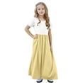 thumbnail image 6 of GERsome Girls Short Sleeve Color Block Loose Casual Long Maxi Dress with Pockets 4-14 Years, 6 of 8