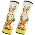 thumbnail image 2 of IAUYY Set of 2 Car Strap Covers,Flannel Material With Velcro for Adjustable Printed Pattern Car Seat Belt Pads Cover for All Car Seats Pushcar Holding A Carrot in Its Mouth, 2 of 8