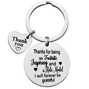 Appreciation Keychain Gift Thank You Mentor Gift for Women Men Leaving Gift for Teacher Nurse Manager Going Away Keychain Gift for Boss Leader from Employee Coworker Retirement Jewelry for Doctor