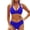 Royal Blue, variant on JoveMarine Women's Solid Color Bikini Set Elegant Two-Piece Swimsuit with Removable Padded Cups & Wire-Free Bra High-Waisted Bottoms for Summer Beach Vacation Pool Party Army Green L