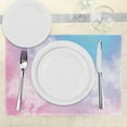 thumbnail image 3 of Ambesonne Pastel Place Mats Set of 4, Fantasy Sky Fog, Standard Size, Pale Pink Aqua White, 3 of 6