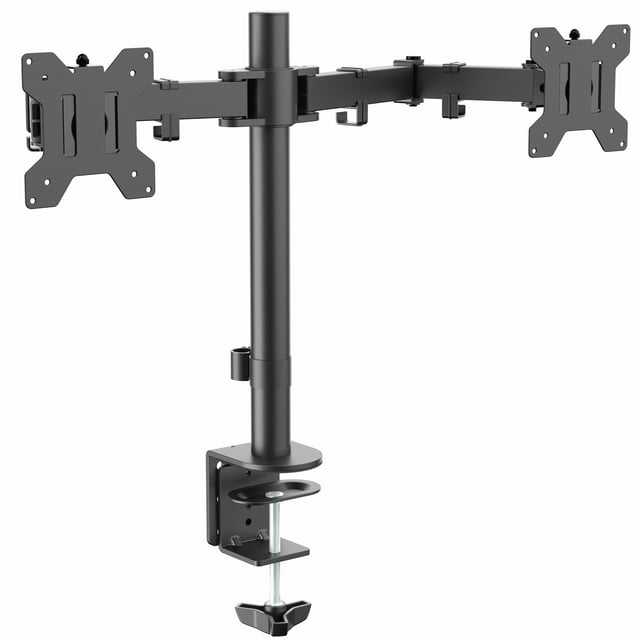 Soporte de escritorio para doble monitor VIVO, ajustable, de acero, 24 pulgadas