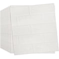 thumbnail image 2 of 10 Uds. Adhesivo de pared 3D estereoscópico blanco impermeable y a prueba de humedad espuma autoadhesiva alquiler papel tapiz de remodelación del hogar JM, 2 of 5
