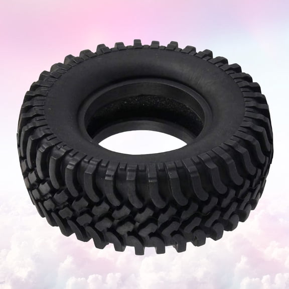 OULII 100MM Black Rubber Toy Car Tires, Nonslip Off-Road Replacement for Enhanced Performance and Durability