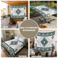 thumbnail image 6 of Green Beige Boho Large Tapestry for Bedroom Wall Hanging Tapestry, Vintage Ethnic Tribal Southwestern Ceiling Backdrop Tapestries Poster Blanket Wall Decor for Teens Room Living Room Dorm 85" x 90", 6 of 8