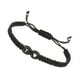 thumbnail image 1 of Pulsera Inicial Ajustable de Uxcell Letra del Alfabeto T Pulsera de Cuerda Negra Trenzada Pulsera Inicial para Parejas, 1 of 6