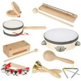 thumbnail image 1 of Toddler Musical Instruments Natural Wooden Percussion Instruments Toy Preschool Educational Musical Toys Set For Boys Girls with Storage Bag, 1 of 7