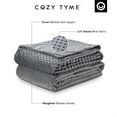 thumbnail image 4 of Malika 100% Cotton Weighted Blanket - 6 Pounds, Calm Sleeping, Dot Velvet Cover, 41" x 60", Grey, 4 of 10