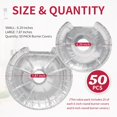 thumbnail image 2 of Miaochuan Round Electric Stove Burner Covers - Thicker Aluminum Foil Burner Liners - Disposable Stove Top Protector, 50 Pack (25 * 6 Inch and 25 * 8 Inch), 2 of 7