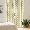 thumbnail image 2 of Ambesonne Tropical Curtains, Watermelon Slices Lines, Pair of 28"x84", Pastel Yellow Green Blush, 2 of 5