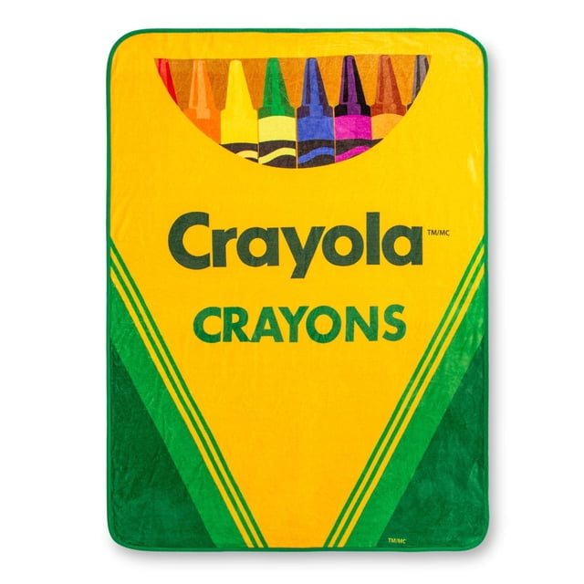 Manta plateada con crayones Crayola Crayola, estilo retro