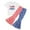 White, variant on Piomll Outfits For Girls Sets 4Th Of July Summer Short Sleeve Top With Flare Pants Toddler Kids Outfits