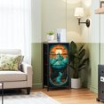 thumbnail image 2 of Western Dresser for Bedroom with 4 Storage Drawers Vintage Mountain Landscape River Pine Forest Glowing Sun Retro Color Dressers Chest of Drawers Steel Framed Fabric Closet Organizers for Entryway, 2 of 7