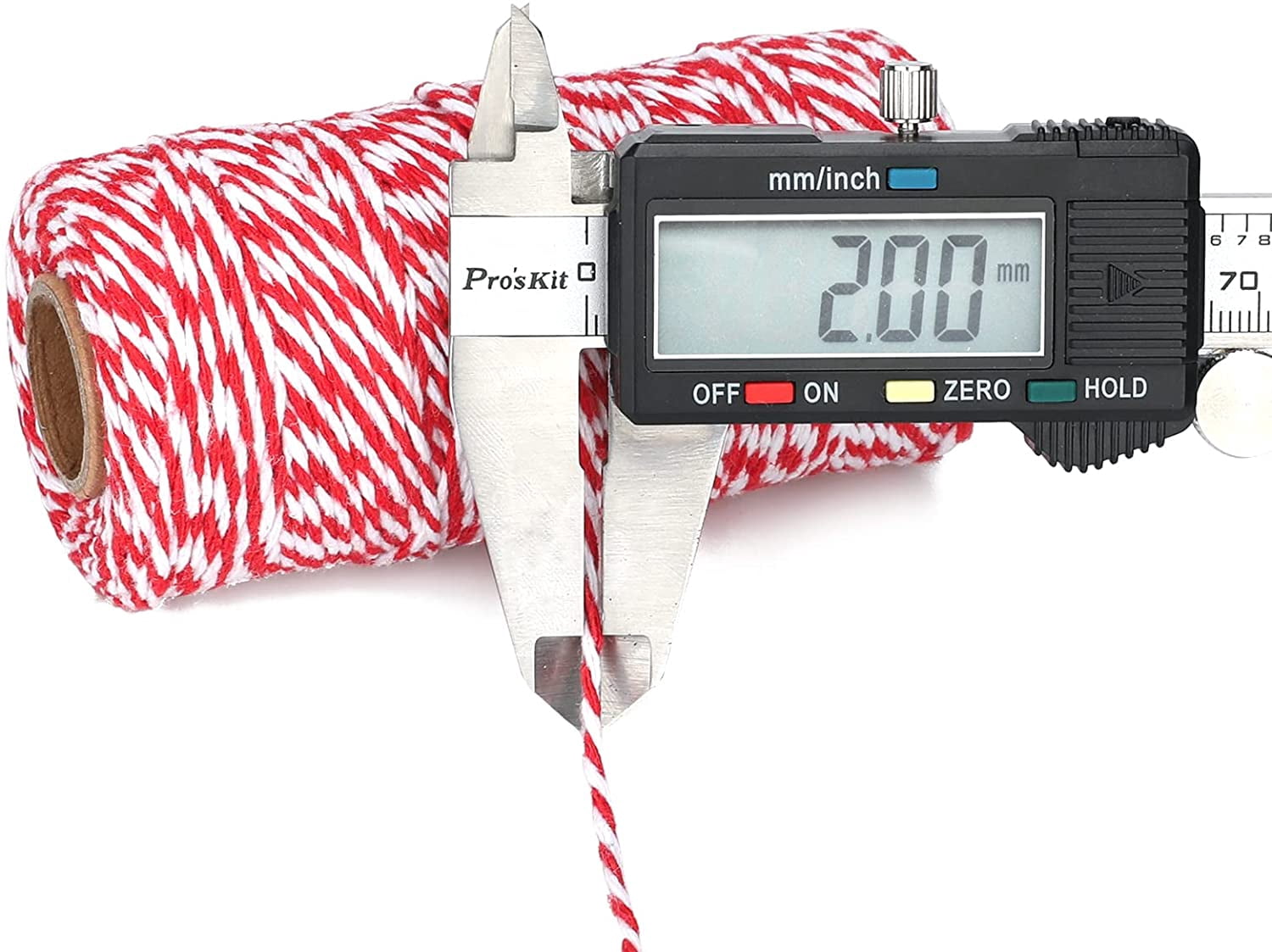 Ficelle De Coton Rouge Et Blanche Pour Noël - 2 Rouleaux De 100 M Chacun, Diamètre 2 Mm, Pour Emballage Cadeaux, Décoration, Bricolage - 7