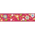 thumbnail image 1 of Rouleau Floral Peel & Stick Border - Magenta/Orange, 1 of 1