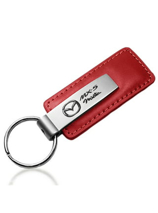 Mazda Keychain & Keyring - Duo Premium Red Leather (KC1740.MAZ.RED