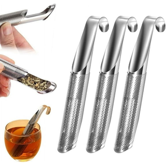 Senya Stainless Steel Tea Diffuser, 2024 New Tea Artifact Creative Pipe, Tea Infuser with Hanging Hook Handle(6PCS)