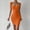 Orange, variant on Spaghetti Strap Dresses for Women Long Dress 2026 Summer Solid Color Sleeveless Square Neck Breathable Slim Fit Maxi Dress Plus Size Basic for Beach and Vacation S-XL