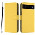 thumbnail image 2 of Compatible with Google Pixel 6a Wallet Case with RFID Blocking Credit Card Holder, PU Leather Folio Flip Kickstand Protective Shockproof Anti-fall Phone Case Cover Women Men,Lemon, 2 of 11