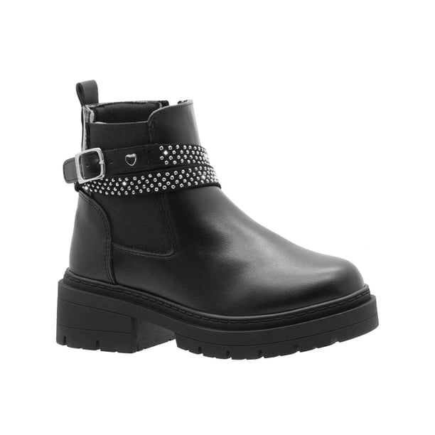 Botin Para Niña Bambino® Negro Suela Ancha Ligeras Invierno negro 23
