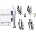 thumbnail image 4 of Double Glass Door Hinges Top & Bottom Rotation Metal Top & Bottom Glass Door Pivots Hinges set for Double door, 4 of 7