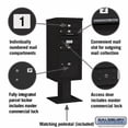 thumbnail image 7 of Salsbury Industries Pedestal Mounted 3 Units 5 Door Front Load 4C Horizontal Cluster Box Unit with 1 Parcel Locker, 7 of 7