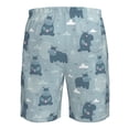 thumbnail image 6 of Kdxio Cute Hippopotamus Pattern Mens Casual Shorts - Drawstring Summer Beach Sports Shorts for Men, 6 of 9