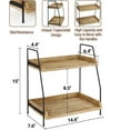 thumbnail image 5 of Coffee Bar Accessories and Organizer Countertop, 2-Tier Kitchen Racks and Shelves, Brown, 5 of 7