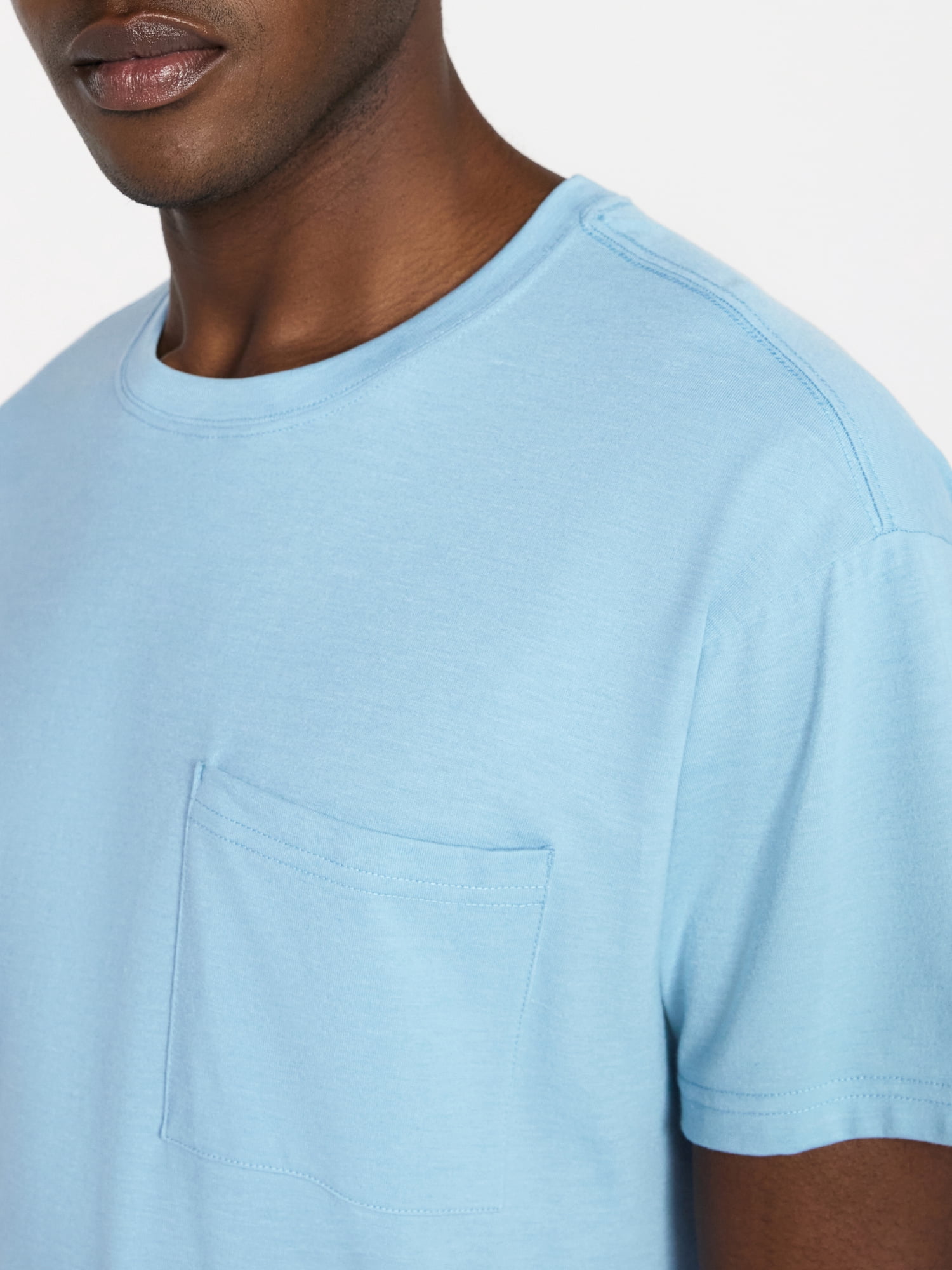 Athletic Works Men's and Big Men's Tri Blend Pocket Tee, Sizes XS-4XLT