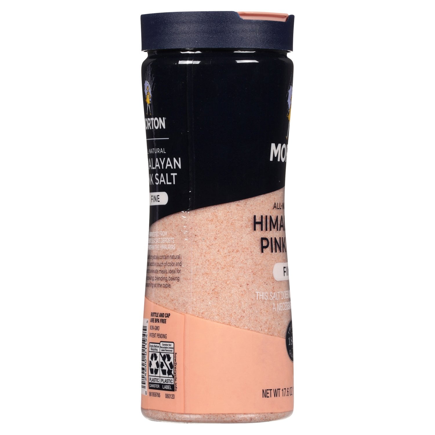 2 Pack - Mortons Himalayan Pink Salt Fine 17.6 oz Package May Vary