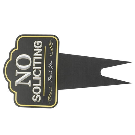 UPGRATOR 1Pcs Metal No Soliciting Sign for House Yard Stake 35.0x20.0x0.5in Rectangle Waterproof