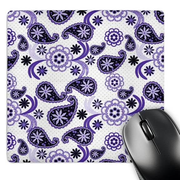 3dRose, Purple Paisley Pattern, MousePad