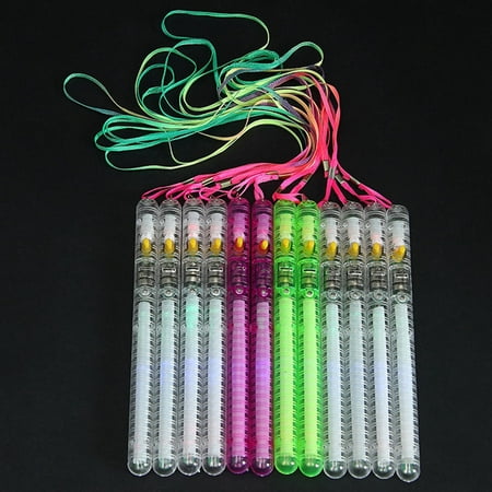 8 Packs Light-Up Acrylic Sticks LED Rally Rave Tube Glow Baton Wand