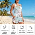 thumbnail image 5 of Xoenoiee Cherry Blossom Marble Print Blouson Women’s Tankini Swimsuits with Shorts Tummy Control Bathing Suits with Side Pockets 2026 2 Piece Swimwear Beachwear, 3XL, 5 of 7