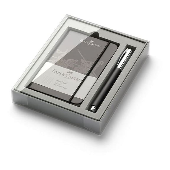 Faber-Castell Ambition Black Rollerball Pen & Journal Gift Set