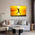 thumbnail image 5 of A Graceful Female Silhouette Leaping At Sunset Canvas Poster Bedroom Decor Sports Landscape Office Room Decor Gift,Frame-style,24x36inch(60x90cm), 5 of 8