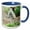 Blue/White, variant on 3drose, Curious Baby Prairie Dog, 15oz Two-tone Yellow Mug