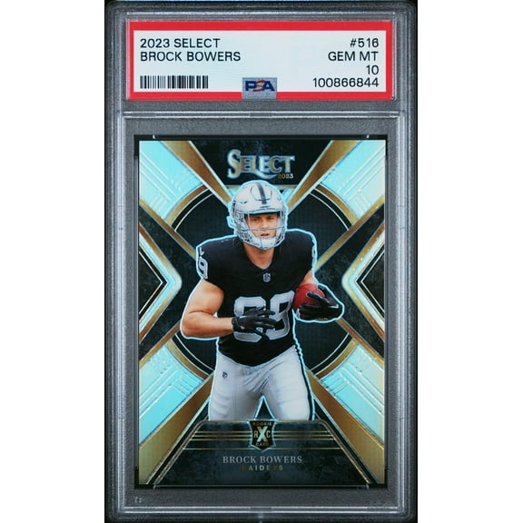 2023 Panini Select Prizm Brock Bowers #516 RC PSA 10