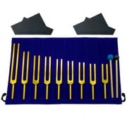 ckepdyeh 9 Golden Tuning Forks for Healing Chakras, Sound Therapy, Maintaining Perfect Harmony of Body, Mind and Spirit