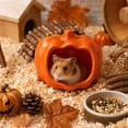 thumbnail image 3 of Leeye Decoration Ceramic Hamster Hideout For Small Glazed Sleeping Hut Heavy Duty Cool Shelter Easy Clean Burrow Dwarf Mice Gerbils Orange Brown, 3 of 3