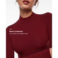 thumbnail image 3 of Camiseta INLYRIC Inbarely Soft, cuello alto, manga larga, color rojo, 3 of 5