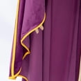 thumbnail image 5 of Halloween Medieval Hooded Cloak, Faux Suede Costume Cape with Gold Trim, Renaissance Cosplay Cloak for Halloween Parties, Masquerade Events and Stage Performances, Vintage Inspired Costume,Purple, 5 of 6