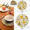 thumbnail image 3 of SKYSONIC Honey Seamless Pattern Pot Holders Trivets, 2 Pcs Heat Resistant Trivets,Summer Bee Flower Cotton Thread Weave Mats for Hot Pads Pans Pot Bowl Teapot for Kitchen Decor, 3 of 7