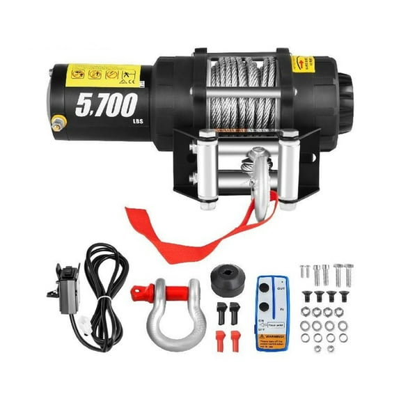 Electric Winch,5700lbs Capacity 42.6'/13m Steel Cable Waterproof ATV UTV W/ Wireless Remote For Towing Jeep Off Road ,Outstanding Load Capacity