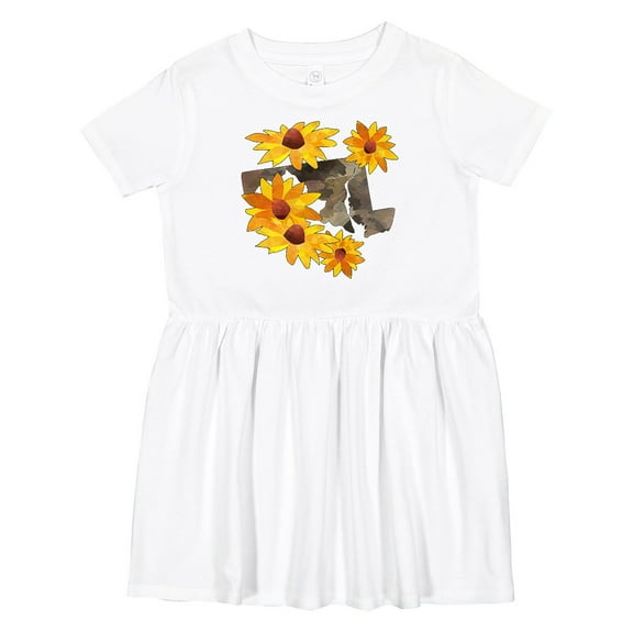 Inktastic Maryland-black Eyed Susans State Flower Girls Toddler Dress