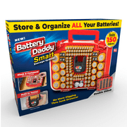 Smart Battery Daddy, Battery Storage System with Built in Battery Tester to Organize 150 Batteries