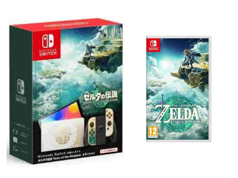 Restored Switch OLED Console Zelda: Tears of the Kingdom Edition ( JP Console) Bundle with Legend of Zelda: Tears of the Kingdom Game (Refurbished)