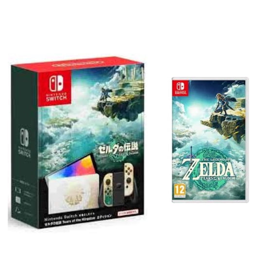 Restored Switch OLED Console Zelda: Tears of the Kingdom Edition ( JP Console) Bundle with Legend of Zelda: Tears of the Kingdom Game (Refurbished)