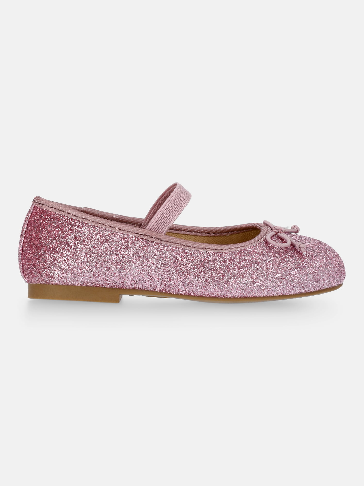 Wonder Nation Girls Bow Ballet Dress Shoes