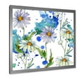 thumbnail image 2 of Designart 'Daisies With Green Leaves and Background' Traditional Framed Art Print, 2 of 4